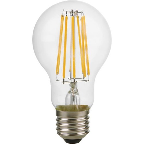 E27 8W dimbare LED lamp - A60, filament, 806lm, helder glas, 2500K