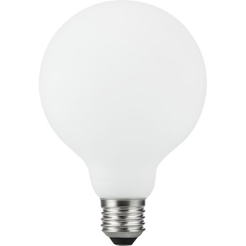 E27 5,5W dimbare LED lamp - G95, filament, mat wit, 550lm, 2500K
