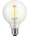 E27 10W dimbare LED globe lamp - G95, filament, 1055lm, 2500K, helder glas