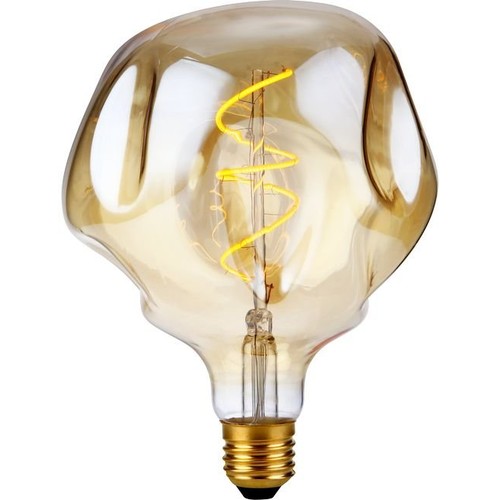 E27 4W XL Flex Mystery LED lamp - G125, dimbaar, 2000K, goud glas, filament
