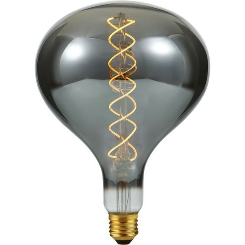 E27 6W dimbare XXL LED lamp - R160, 180lm, rookglas, 2200K, filament flex