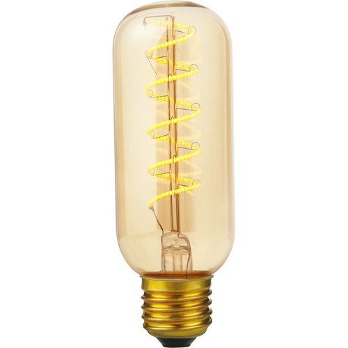 E27 4W dimbare LED lamp - Flex AX Tube, 13cm, 2000K, goud glas, filament