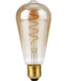 E27 4W dimbare LED lamp - ST64 Rustika, Flex filament, 200lm, goud glas, 2000K