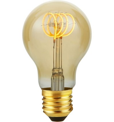 E27 4W dimbare LED filament lamp - A60, Flex, Gold, 2000K, 210lm
