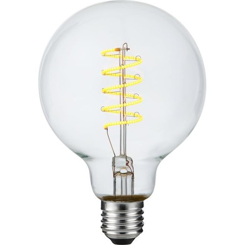 E27 4,5W dimbare LED lamp - G95, Flex Filament, 2200K, helder glas
