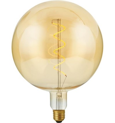 E27 4W XXL Flex G200 filamentlamp - 250lm, 2000K, dimbaar, goud glas