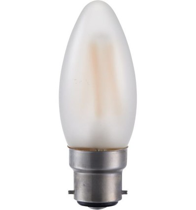 BA22d 4W LED kogellamp - C35, 380lm, dimbaar, mat glas, 2500K