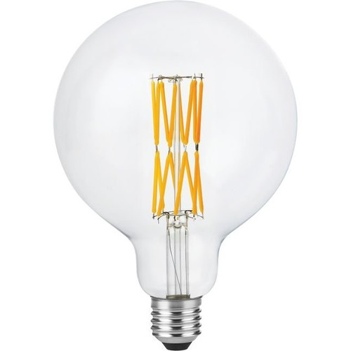 E27 8,5W dimbare LED filamentlamp - G125, 800lm, Double Globe, 2200K, helder glas