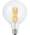 E27 8,5W dimbare LED filamentlamp - G125, 800lm, Double Globe, 2200K, helder glas