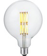 E27 8,5W dimbare LED filamentlamp - G125, 800lm, Double Globe, 2200K, helder glas