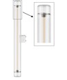 S14d 2,8W dimbare LED lamp - T30, 2200K, filament, helder glas, 150lm