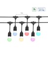 Spectrum lichtsnoer voor 10 stuks E27 lampen - 10 meter, IP44, 230V, zonder lichtbron