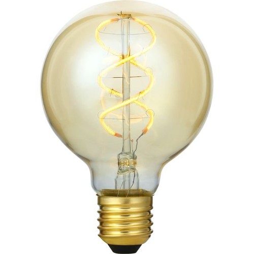 E27 5W 3-staps dimbare LED lamp - G80, Goud, Flex filament, 2200K, 460lm