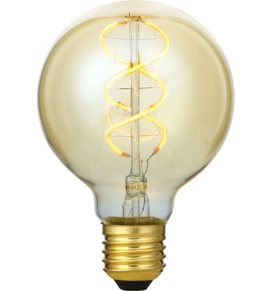 E27 5W 3-staps dimbare LED lamp - G80, Goud, Flex filament, 2200K, 460lm
