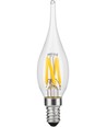 E10 1,5W LED filament mini tip kaarslamp - C23, 90lm, 2500K, helder glas