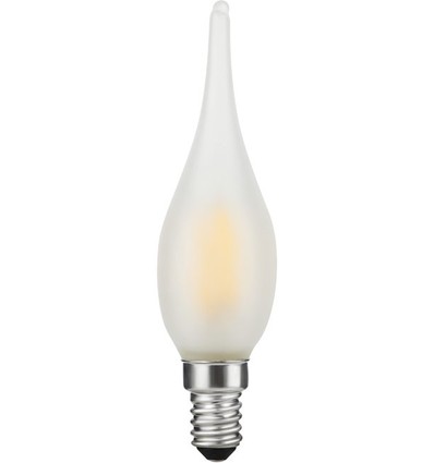 E10 1,5W LED filament mini tip lamp - C23, 90lm, 2700K, mat glas