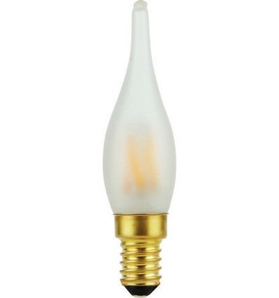 E14 1,8W dimbare LED kogellamp - C23, Mini Tip Candle, 2000K, mat glas
