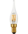 E14 1,8W dimbare LED kogellamp - C23, Mini Tip Candle, 2000K, helder glas