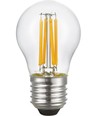 E27 4W filament kogellamp, 24V - G45, 310lm, 2500K, helder glas, AC/DC