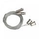 8m staaldraad ophangsysteem gegalvaniseerd, 2 stuks - Universele montageset, zilver