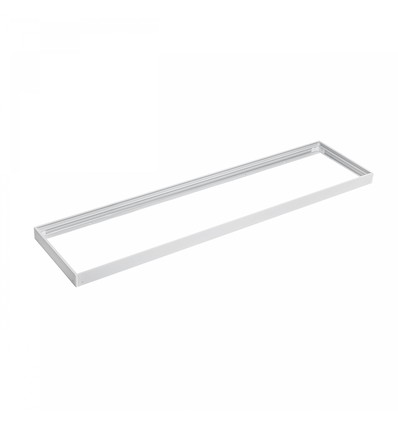 30x1200 frame voor LED paneel - Wit, hoogte 6,5cm, voor directe plafondmontage
