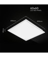 60x60 LED paneel, 40W - Hoogte:33mm, CREE LED, 120lm/W, 6 jaar garantie, witte rand