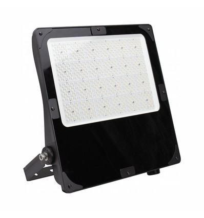 300W LED-schijnwerper met instelbaar wattage - Asymmetrisch, IP66 buiten, IK08, zwart