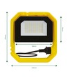 30W schijnwerper met voet, oprol en haak - Werklamp, 3m kabel, Schuko stekker, IP65 buiten