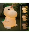 MOCHI Dinosaurus nachtlampje van zachte siliconen - oplaadbaar, kleurwissel + warm wit