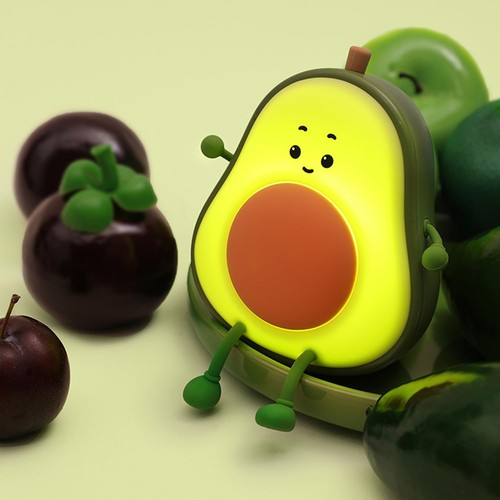 MOCHI Avocado nachtlampje - warm/neutraal wit, oplaadbaar