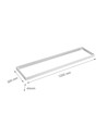 Frame voor 120x30 LED-paneel - Snel te monteren, plastic hoeken, zonder zichtbare schroeven, witte rand