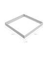 Hoge lijst voor 60x60 LED-paneel - Snel te monteren, kunststof hoeken, zonder zichtbare schroeven, witte rand