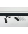 10W RA90 SHIFT spanningsrail spot - 24 graden, zwart