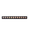 12W SHIFT Basic Lineaire Lamp - 3000K, Zwart, Rooster S, 22cm