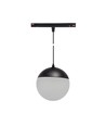 5W dimbaar SHIFT Smart-Globe P hangende bol voor spanningsrail ø100 - 165°, CCT, zwart, 81.5cm kabel, Zigbee