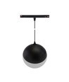5W dimbaar SHIFT Smart-Globe P hangende bol voor spanningsrail ø100 - 165°, CCT, zwart, 81.5cm kabel, Zigbee