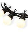 5m LED-lichtsnoer met 10 lampen - Warm wit, IP44, 230V, 0,5W lampen