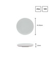 18W LED plafondlamp - Ø25cm, Hoogte: 5,2cm, Witte rand, incl. zwarte ring