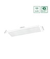 120x30 backlit LED-paneel, 40W - Witte rand