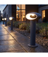LED Bolderarmatuur 30 cm 9W IP54 Donkergrijs - 230V, 4000K, incl. lichtbron