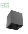 Chloe 7W vierkante opbouwspot - CCT, zwart, UGR19, 90x90mm, 230V, incl. lichtbron