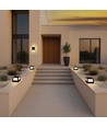 10W Verto Square Cup wandlamp, CCT - 1200lm, IP65, zwart, vierkant, asymmetrisch licht, binnen / buiten