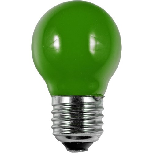 E27 1W LED filament kogellamp - G45, Groen, Party Colour Premium