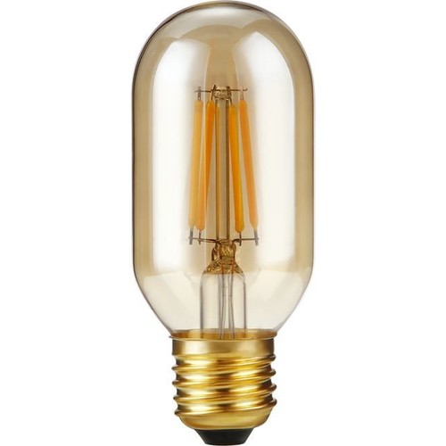 E27 4W dimbare LED buislamp - 10,6cm, 2300K, goud glas, filament