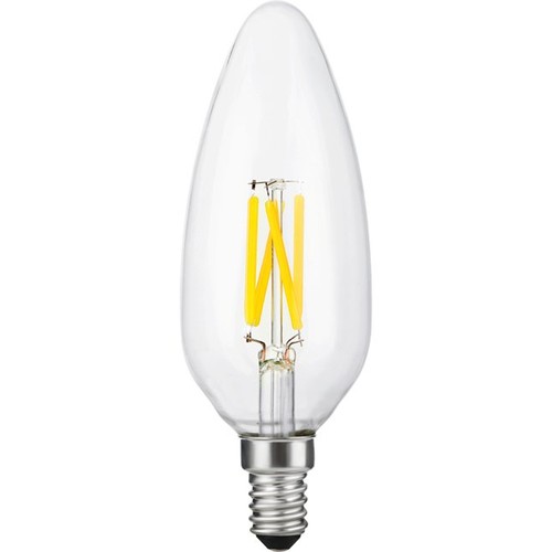 E14 4W dimbare LED filament kaarslamp - C45, 2200K, 320lm, helder glas
