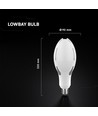 V-Tac 36W LED Olive lamp, E27 - 4000K, Cree chip, 5 jaar garantie