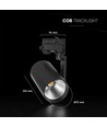 V-Tac 20W 3-fase railspot - 3000K, Zwart, CREE chip, 6 jaar garantie