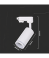 3-fasen GU10 spanningsrail spot – wit, zonder lichtbron