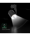 V-Tac 20W 3-fase spanningsrailspot - CREE chip, 4000K, Zwart, 6 jaar garantie