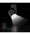 V-Tac 35W 3-fase railspot - CREE chip, 6400K, zwarte behuizing, 6 jaar garantie